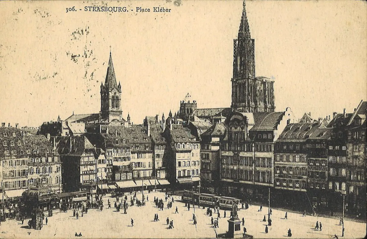 Place Kléber, the main central square of Strasbourg, France, with its surrounding 18th-century façades