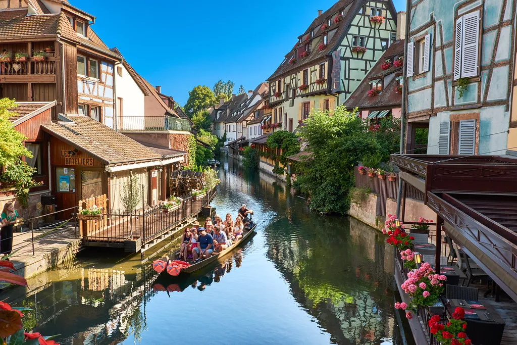 A Boat Trip Through Colmar’s Old Town in Colmar's Alsace old town