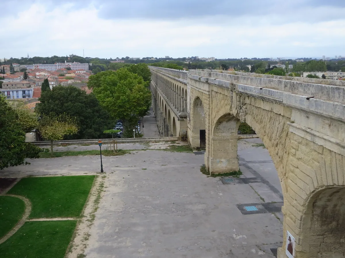 Montpellier Promenade du Peyrou with panoramic views and Saint-Clement aqueduct