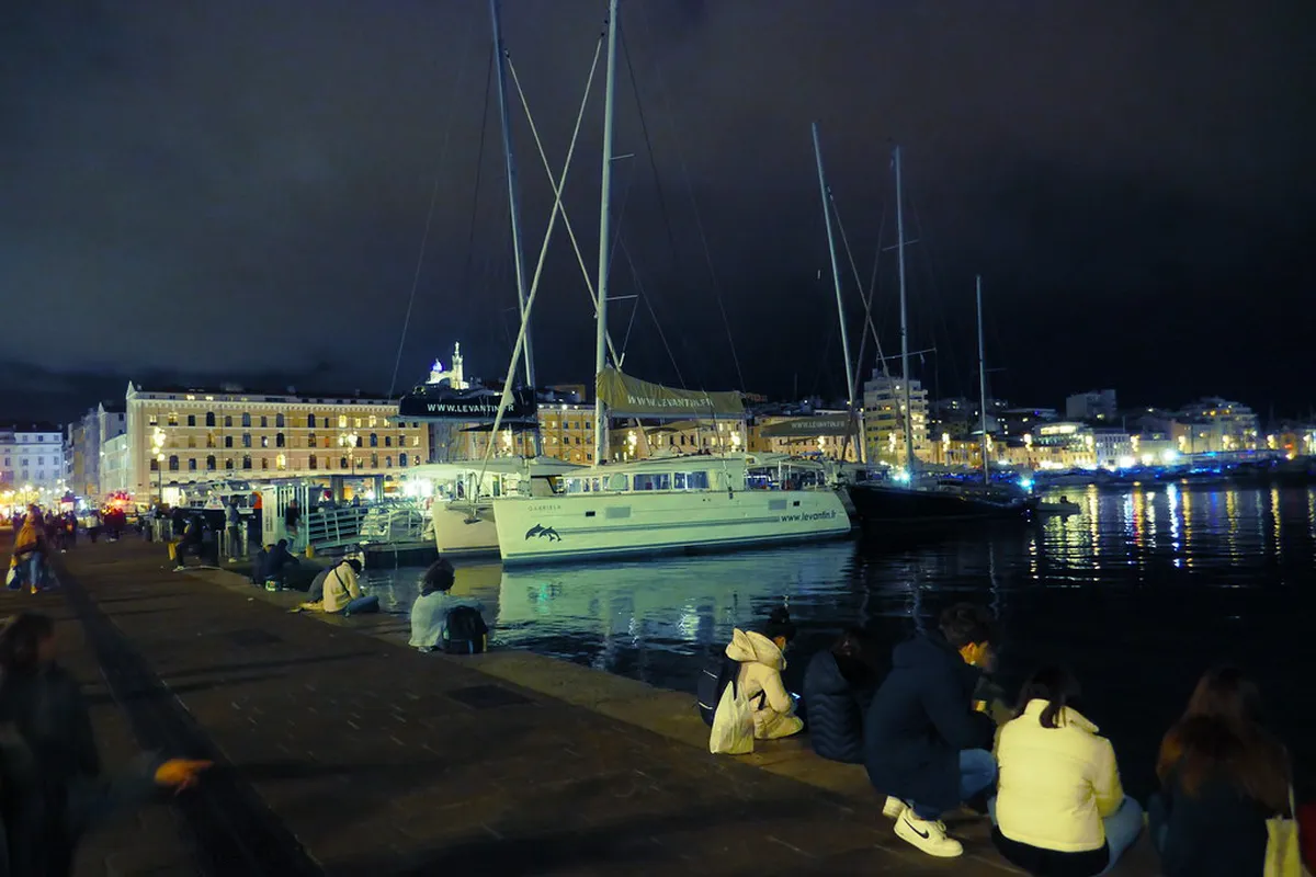 The Vieux-Port harbour and boats in the heart of Marseille