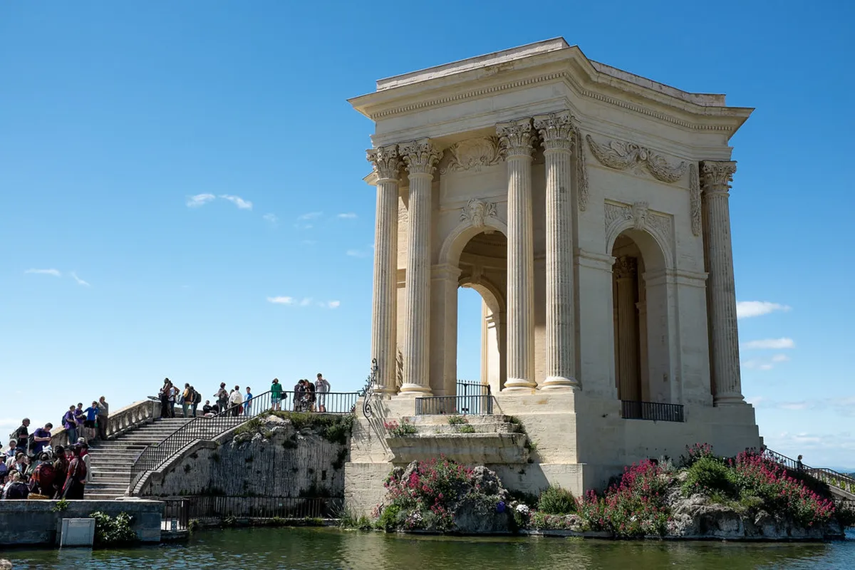 Montpellier Promenade du Peyrou with its elegant arch and esplanade overlooking the city
