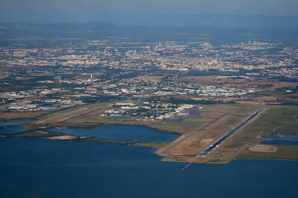 Montpellier Airport terminal interior with gates and passenger facilities