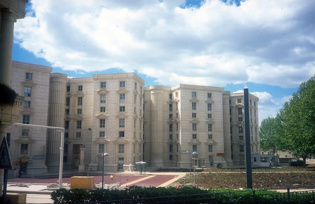 View of the neo-classical Antigone district in Montpellier, southern France
