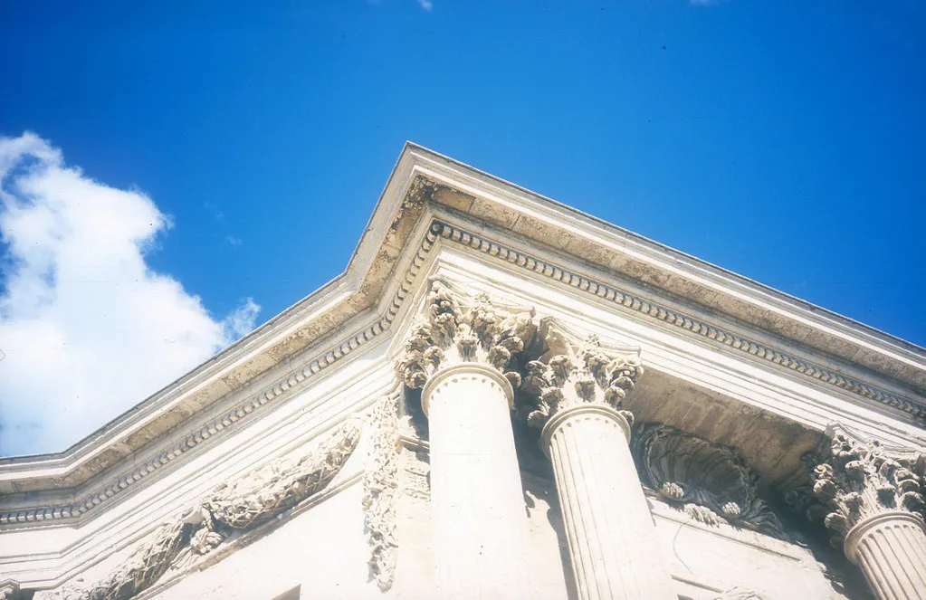 View of the neo-classical Antigone district in Montpellier, southern France