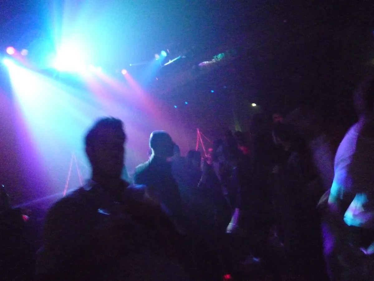 Montpellier nightclub with music and dance atmosphere in evening