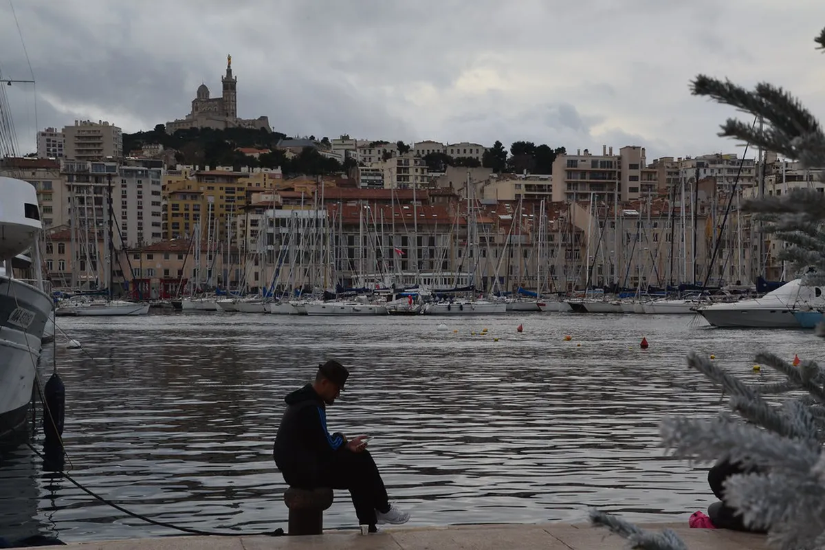 The Vieux-Port harbour and boats in the heart of Marseille
